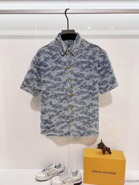 安心国内発送 着心地抜群 大人気 完売前にブランド 偽物 激安半袖シャツLOUIS VUITTON 0