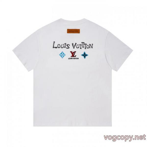 圧倒的人気 早者勝ち 大人気アイテム偽物 ブランド ショップLOUIS VUITTON半袖Tシャツ 3