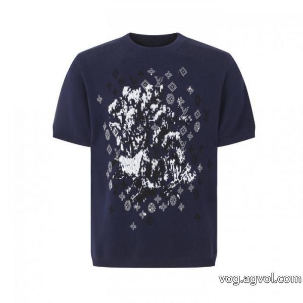 完売間近 通年使えるアイテム 今っぽいトレンド偽 ブランド 通販LOUIS VUITTON半袖Tシャツ 0