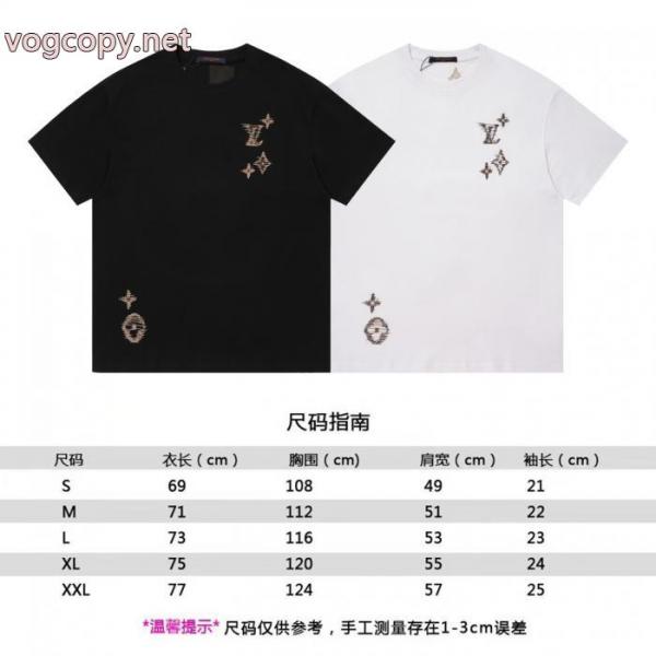 新作アイテム 海外セレブ定番愛用 王道コンビLOUIS VUITTONコピー ブランド 販売半袖Tシャツ 4