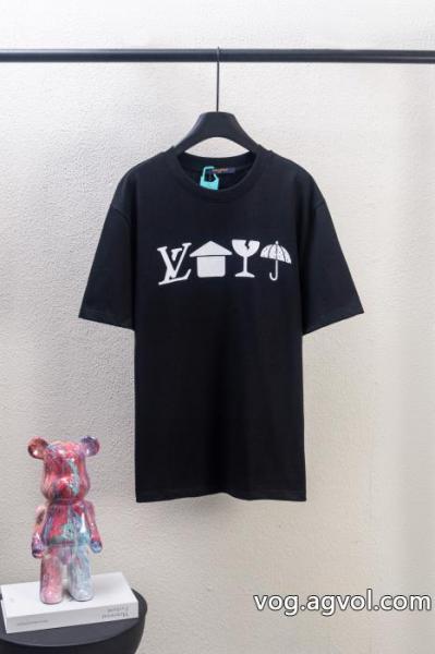 LOUIS VUITTON半袖Tシャツ定番人気 シンプル派 海外人気アイテムブランド フェイク 0