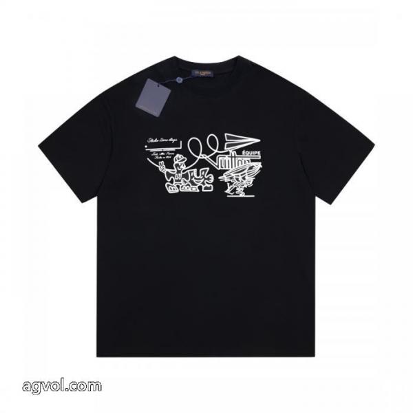 2026限定 男女兼用に人気 肌触りのいい ロゴ入り新作 コピー ブランド 通販LOUIS VUITTON半袖Tシャツ 4