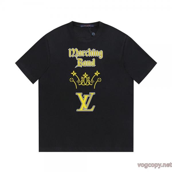 コピー ブランド 優良LOUIS VUITTON潮流 先行販売 個性的な素材感も魅力半袖Tシャツ 0