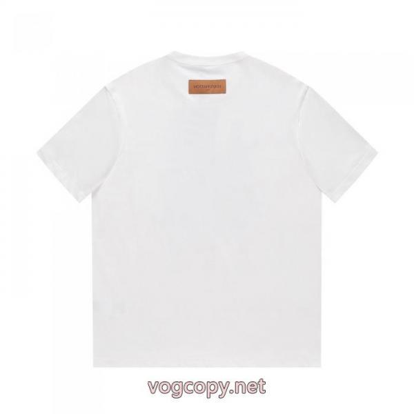 コピー ブランド 優良LOUIS VUITTON潮流 先行販売 個性的な素材感も魅力半袖Tシャツ 1