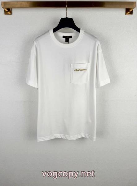 新作限定大人で素敵 優れた品質 センスを格上げ半袖TシャツLOUIS VUITTONブランド 偽物 1