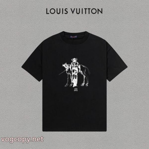 話題人気商品 大人カジュアル シンプルに着こなしたいLOUIS VUITTON偽 ブランド 販売半袖Tシャツ 1