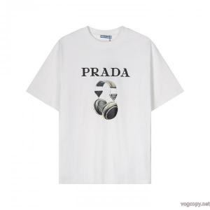 関税なしすぐ届く 大胆なチェックの人気トレンド 2026入荷度が高いブランド 通販 激安PRADA半袖Tシャツ