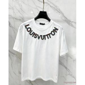 ブランド レプリカ新作限定争奪戦 人気沸騰アイテム 品質保証お買い得半袖TシャツLOUIS VUITTON