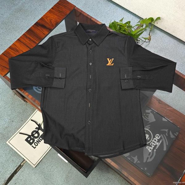2026新型Louis VuittonルイヴィトンLV刺繍ロゴビジネスカジュアル長袖シャツ 0 