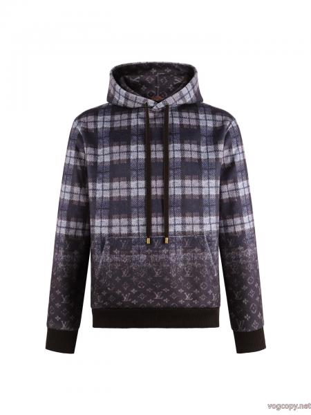 LOUIS VUITTON 25 SSチェックグラデーション長袖パーカーゆったりタイプ 0