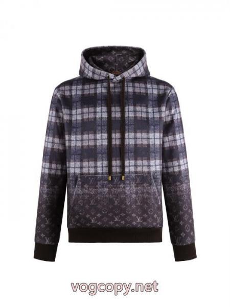 LOUIS VUITTON 25 SSチェックグラデーション長袖パーカーゆったりタイプ 1