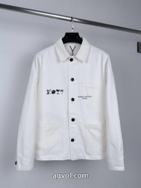 LOUIS VUITTONルイLV 26 FWプリントロゴEQUIPEスタッズデニムジャケット 2
