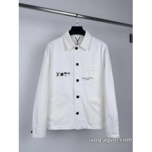 LOUIS VUITTONルイLV 26 FWプリントロゴEQUIPEスタッズデニムジャケット