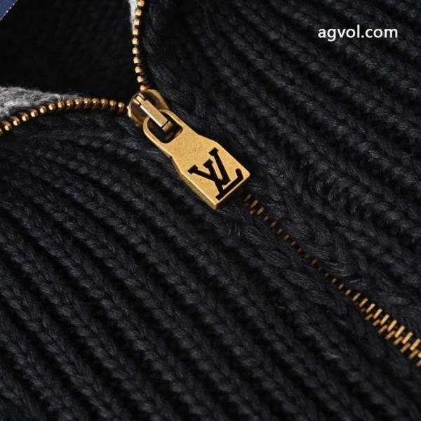 LOUIS VUITTON LVチェッカーボードクラッシュカラーリブニットジャケット 5 