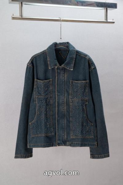 LOUIS VUITTON 2026 FW 3 Dエンボスエンボスエンボスブルーデニムジャケット 1