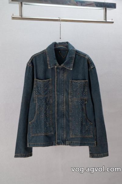 LOUIS VUITTON 2026 FW 3 Dエンボスエンボスエンボスブルーデニムジャケット 0