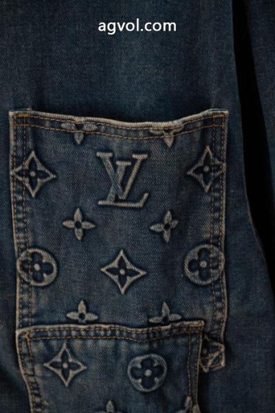 LOUIS VUITTON 2026 FW 3 Dエンボスエンボスエンボスブルーデニムジャケット 4