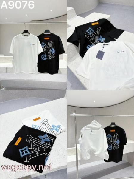 LV 26 ss新作刺繍重工芸ロゴアルファベット半袖Tシャツ 1