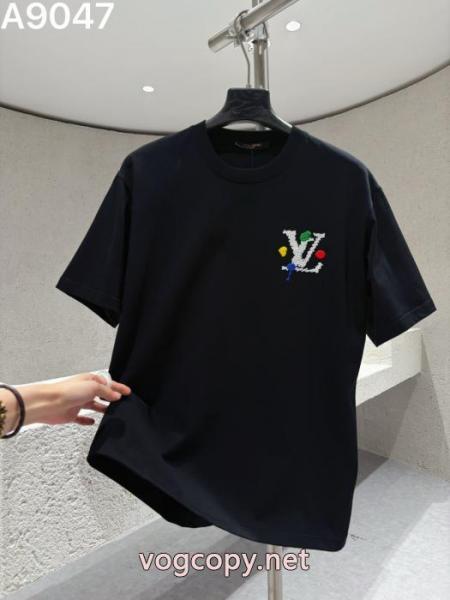 LVルイヴィトン2026 ss新作刺繍重工芸ロゴアルファベット半袖Tシャツ 1