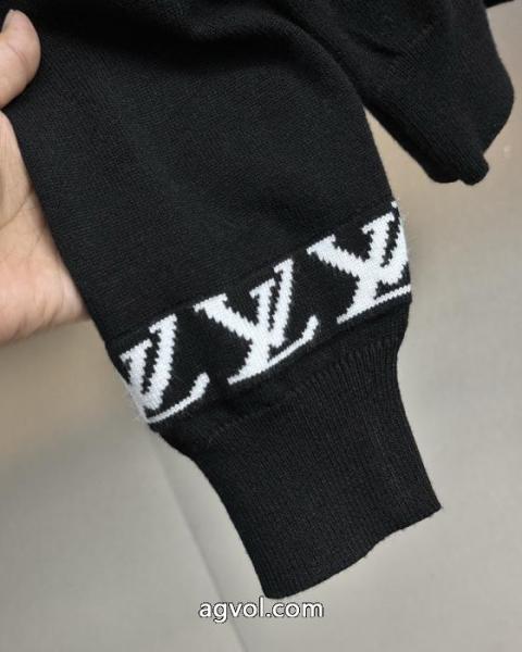 LV|控えめ質感黒ニットデイリー通勤本命セーター 3