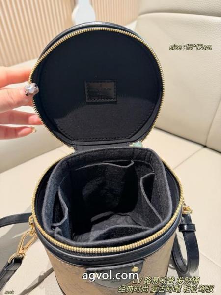 LV Cannes発財桶バッグ、定番Monogram老花帆布+黒革トリム、金属金具は超質感があ 4