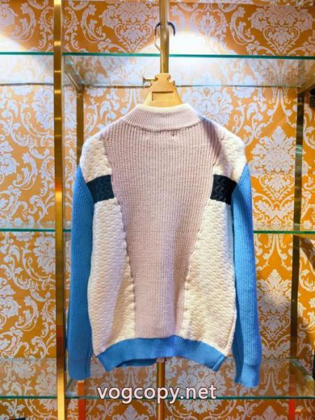 Louis Vuitton/ルイ・ヴィトン2026秋冬新作ぶつかり色丸首ニットカーディガンジップセーター 4