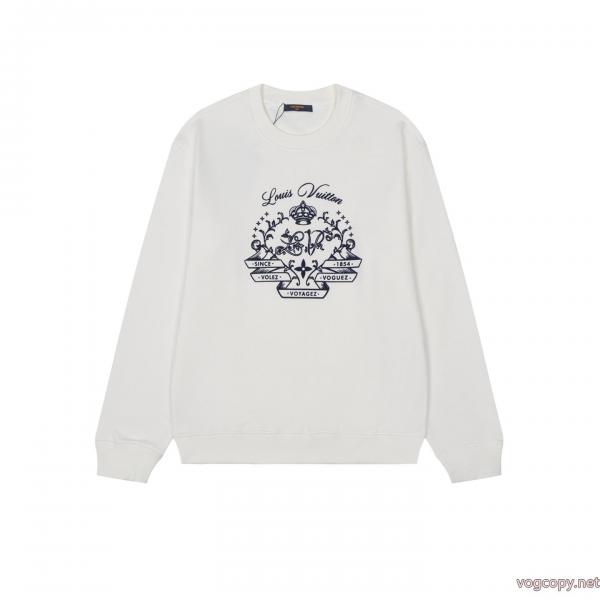 LOUIS VUITTON*ルイヴィトンクラウンフロマージュプリントラウンドネックパーカー 0