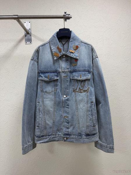 LOUIS VUITTONルイ・ヴィトンFW 26七夕限定デニムシリーズCVDスケートボードポケット刺繍デニムジャケット 0