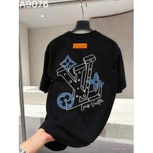 LV 26 ss新作刺繍重工芸ロゴアルファベット半袖Tシャツ