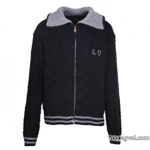 LOUIS VUITTON LVチェッカーボードクラッシュカラーリブニットジャケット