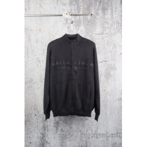 Balenciaga（バレンシアガ）新作パリの世家BLCGパリの世家25 fw秋冬新作布刺繍アルファベット刺繍リバースジッパーセーター